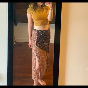 Urban Outfitters Floral Pattern Midi Skirt